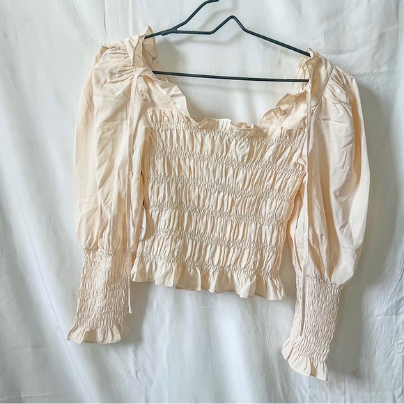 Off the Shoulder Smocked Blouse - Picture 2 of 2